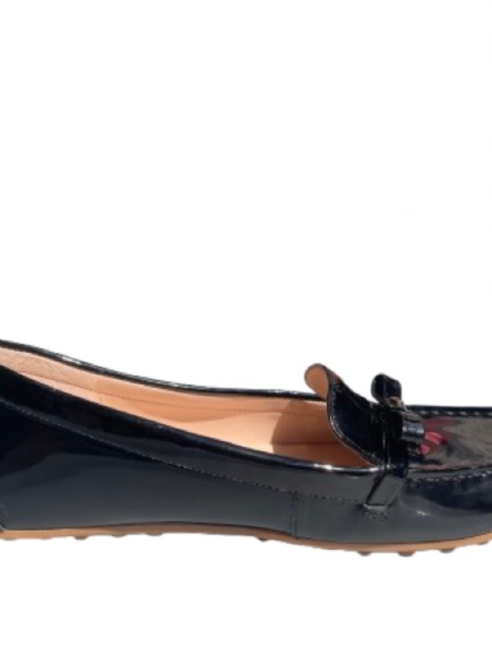 kate spade Black Patent Leather Penny Loafers with Blush Insole - Picture 8 of 9